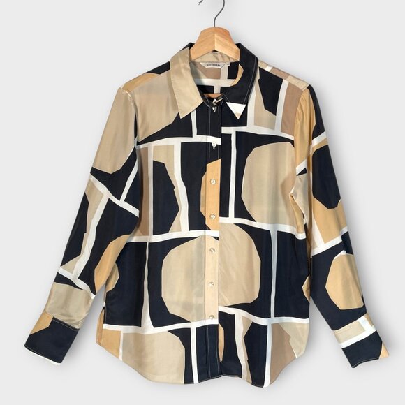 Marimekko Tops - Marimekko Silk Button Up Top Blouse Sz 40 / 10 US